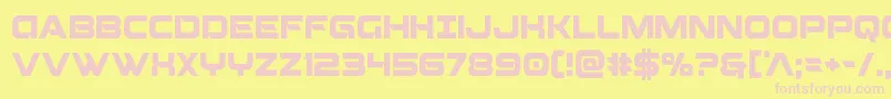 Beamweaponcond Font – Pink Fonts on Yellow Background