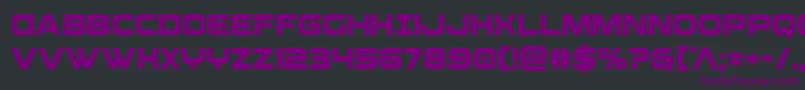 Шрифт Beamweaponcond – фиолетовые шрифты на чёрном фоне