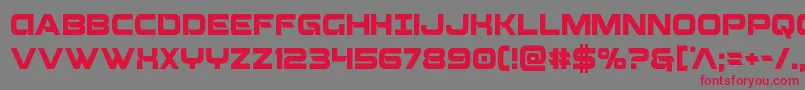 Beamweaponcond Font – Red Fonts on Gray Background