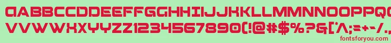 Beamweaponcond Font – Red Fonts on Green Background