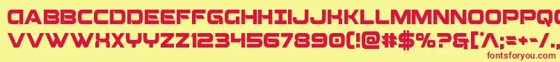 Beamweaponcond Font – Red Fonts on Yellow Background