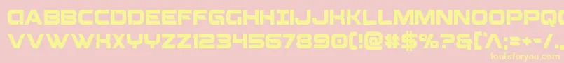 Beamweaponcond Font – Yellow Fonts on Pink Background