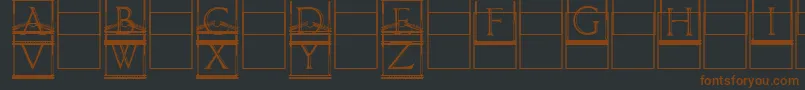 Paladincapitals Font – Brown Fonts on Black Background