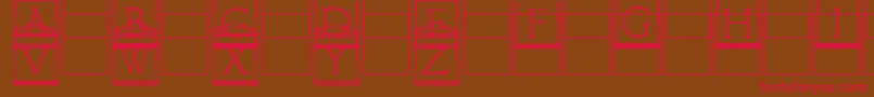 Paladincapitals Font – Red Fonts on Brown Background