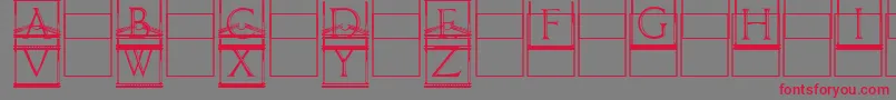 Paladincapitals Font – Red Fonts on Gray Background