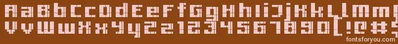 RProfil6Bld Font – Pink Fonts on Brown Background