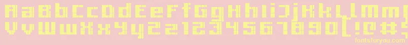 RProfil6Bld Font – Yellow Fonts on Pink Background