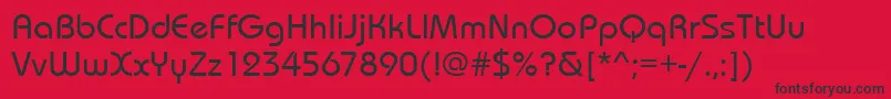 Bauhausitcteemed Font – Black Fonts on Red Background