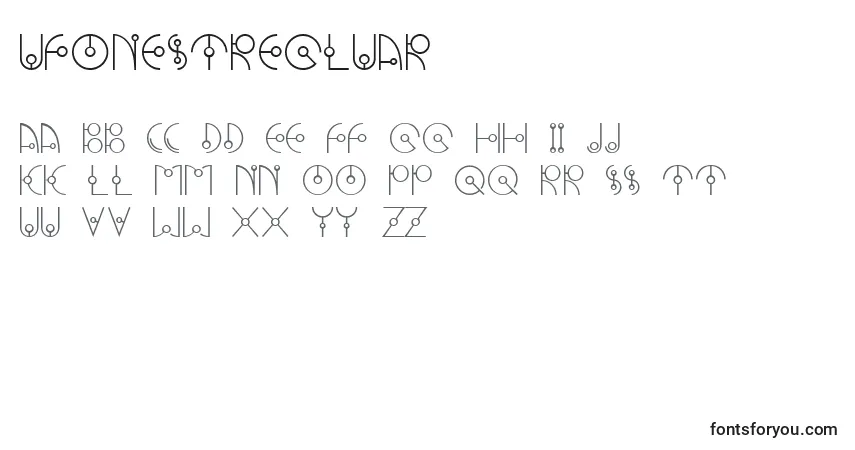 Fuente UfoNestRegluar - alfabeto, números, caracteres especiales