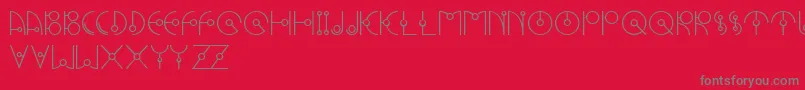 UfoNestRegluar Font – Gray Fonts on Red Background