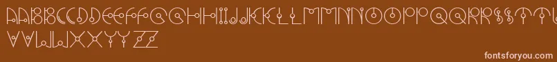 UfoNestRegluar Font – Pink Fonts on Brown Background