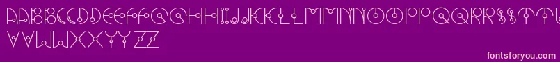 UfoNestRegluar Font – Pink Fonts on Purple Background