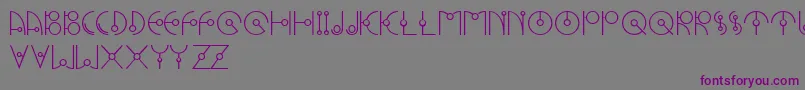 UfoNestRegluar Font – Purple Fonts on Gray Background