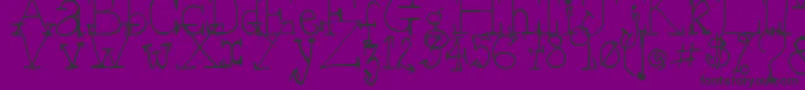 WsSerif-fontti – mustat fontit violetilla taustalla
