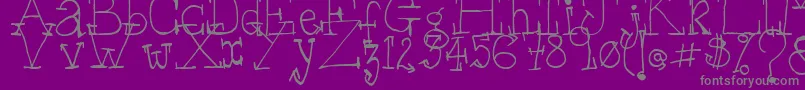 WsSerif-Schriftart – Graue Schriften auf violettem Hintergrund