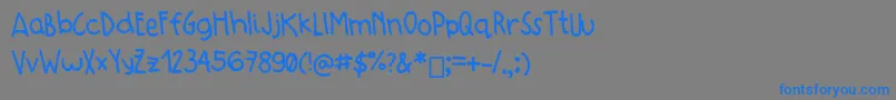 Matcha-Schriftart – Blaue Schriften auf grauem Hintergrund
