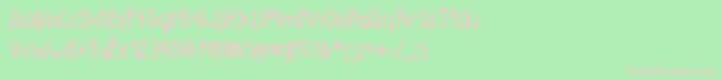 Matcha Font – Pink Fonts on Green Background