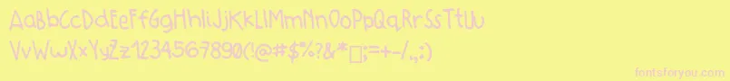 Matcha Font – Pink Fonts on Yellow Background