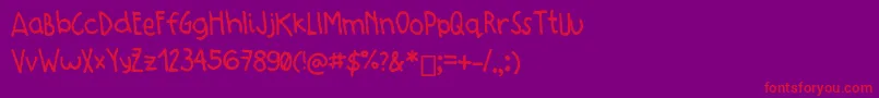 Matcha Font – Red Fonts on Purple Background