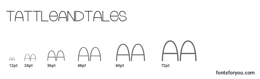 Размеры шрифта Tattleandtales