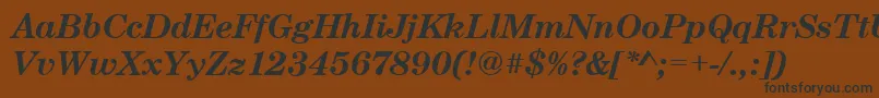 CenturyschtBoldItalic Font – Black Fonts on Brown Background