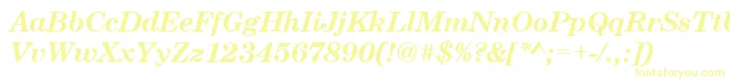 CenturyschtBoldItalic-Schriftart – Gelbe Schriften