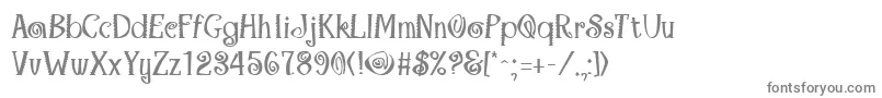 フォントMaracaBold – 白い背景に灰色の文字