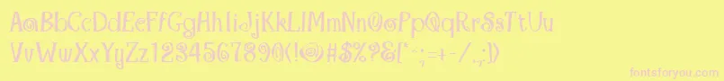 MaracaBold Font – Pink Fonts on Yellow Background