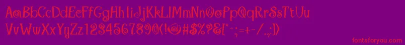 MaracaBold Font – Red Fonts on Purple Background