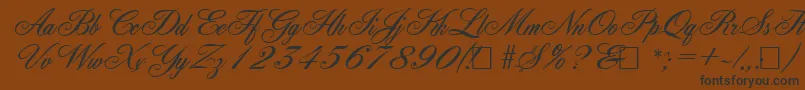 YorkshireRegular Font – Black Fonts on Brown Background