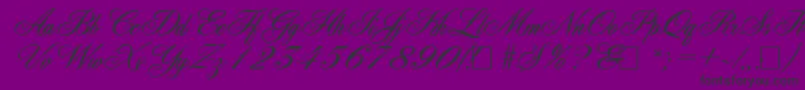 YorkshireRegular-Schriftart – Schwarze Schriften auf violettem Hintergrund