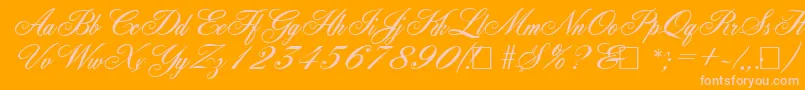 More about YorkshireRegular Font YorkshireRegular Font – Pink Fonts on Orange Background