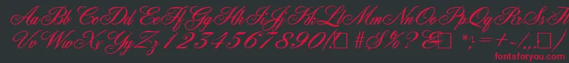 YorkshireRegular Font – Red Fonts on Black Background