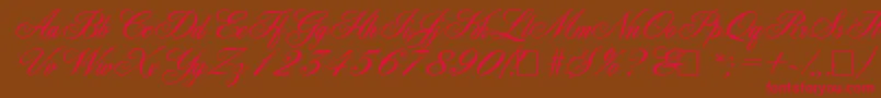 YorkshireRegular Font – Red Fonts on Brown Background