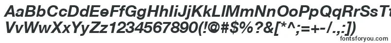 Шрифт HelveticaNeueCe76BoldItalic – плоские шрифты