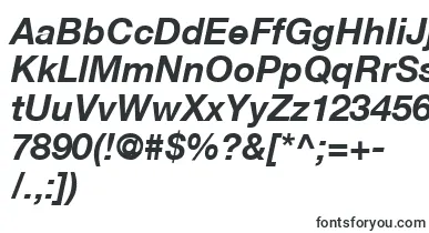  HelveticaNeueCe76BoldItalic font