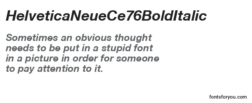 HelveticaNeueCe76BoldItalic Font