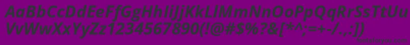 OpenSansBoldItalic Font – Black Fonts on Purple Background