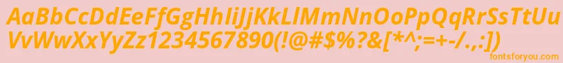 OpenSansBoldItalic Font – Orange Fonts on Pink Background