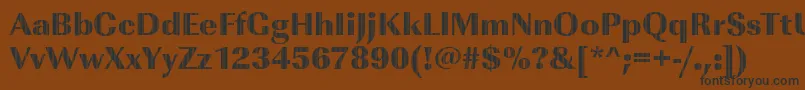 Шрифт ImperialvjetRegular – чёрные шрифты на коричневом фоне