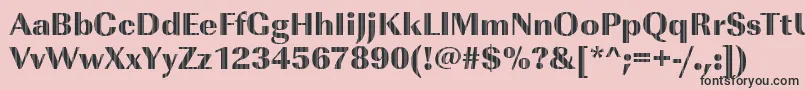 ImperialvjetRegular Font – Black Fonts on Pink Background