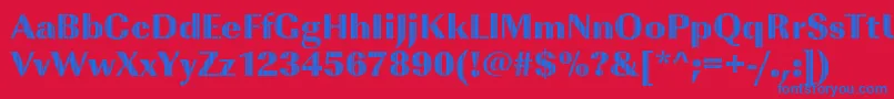 フォントImperialvjetRegular – 赤い背景に青い文字