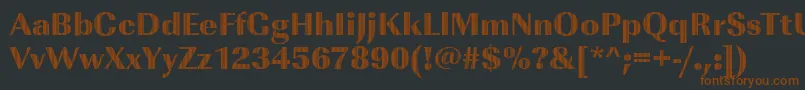 Шрифт ImperialvjetRegular – коричневые шрифты на чёрном фоне