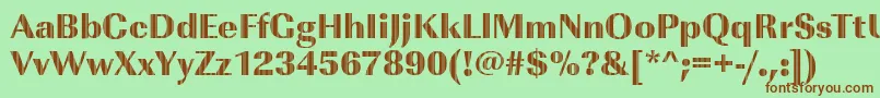 ImperialvjetRegular-fontti – ruskeat fontit vihreällä taustalla