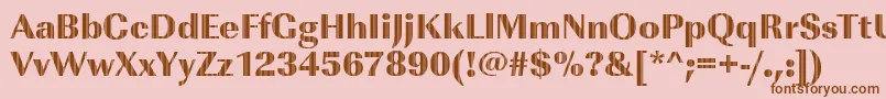 ImperialvjetRegular Font – Brown Fonts on Pink Background