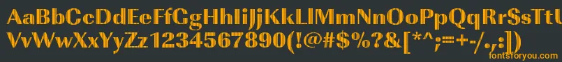 Шрифт ImperialvjetRegular – оранжевые шрифты на чёрном фоне