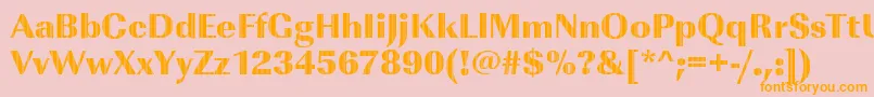 ImperialvjetRegular-fontti – oranssit fontit vaaleanpunaisella taustalla