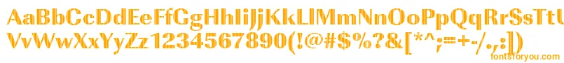 ImperialvjetRegular-Schriftart – Orangefarbene Schriften auf weißem Hintergrund