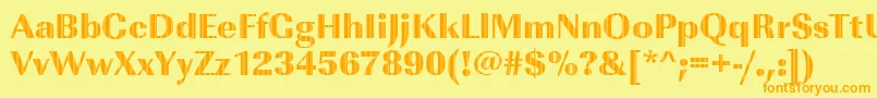 Шрифт ImperialvjetRegular – оранжевые шрифты на жёлтом фоне