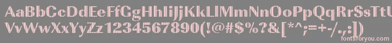 ImperialvjetRegular-fontti – vaaleanpunaiset fontit harmaalla taustalla